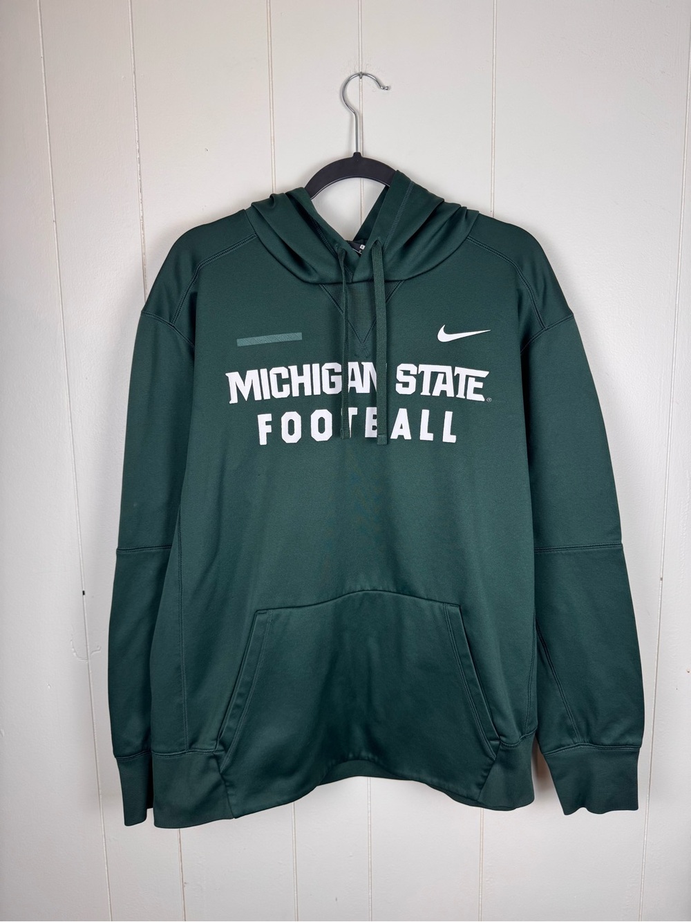 Nike Michigan State Football Dri-FIT Hoodie Men’s Large Green MSU